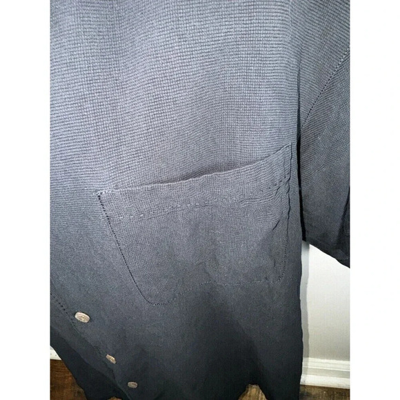 Tommy Bahama Large Tropic Isles Short Sleeve Shirt 100% Silk. Black - Picture 3 of 6